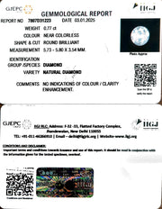 0.76/Cents Natural Diamond with Govt. Lab Certificate-120000